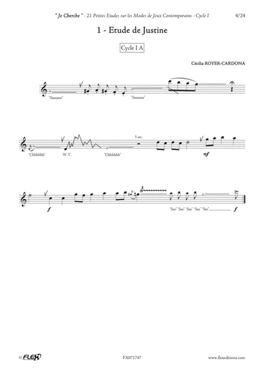 Je Cherche - 21 Short Studies on Contemporary Modes for Flute Solo - Cycle I
