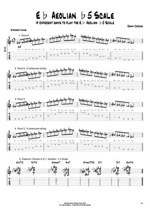 Eb Aeolian b5 Scale (4 Ways to Play)