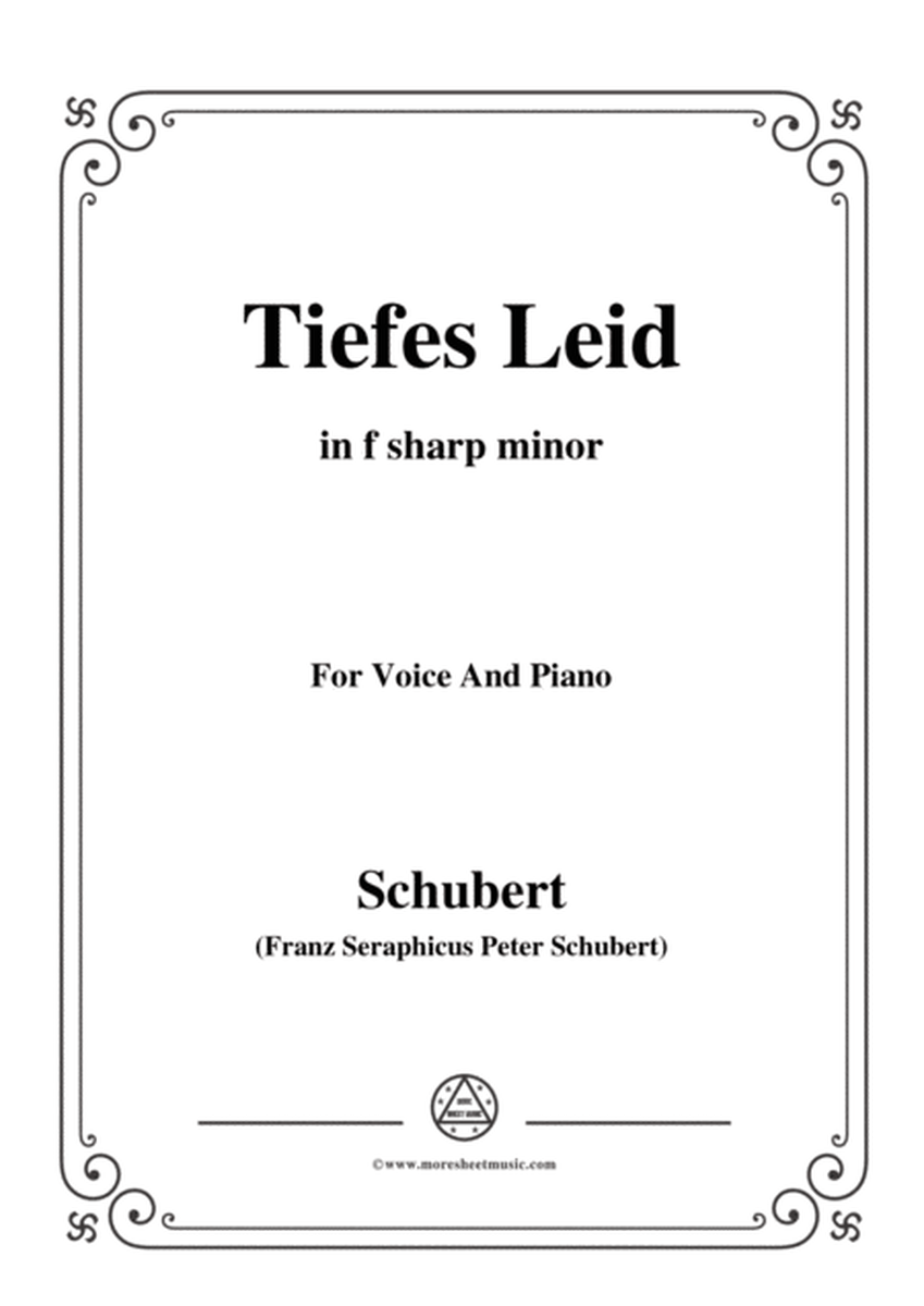 Schubert-Tiefes Leid,in f minor,for Voice&Piano image number null