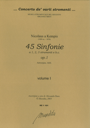 Book cover for Symphoniae op.1 (Antwerpen, 1644)