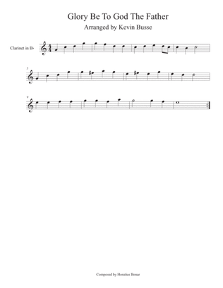 Book cover for Glory Be To God The Father (Easy key of C) - Clarinet