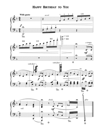 Happy Birthday to You (standard notation, intermediate+)