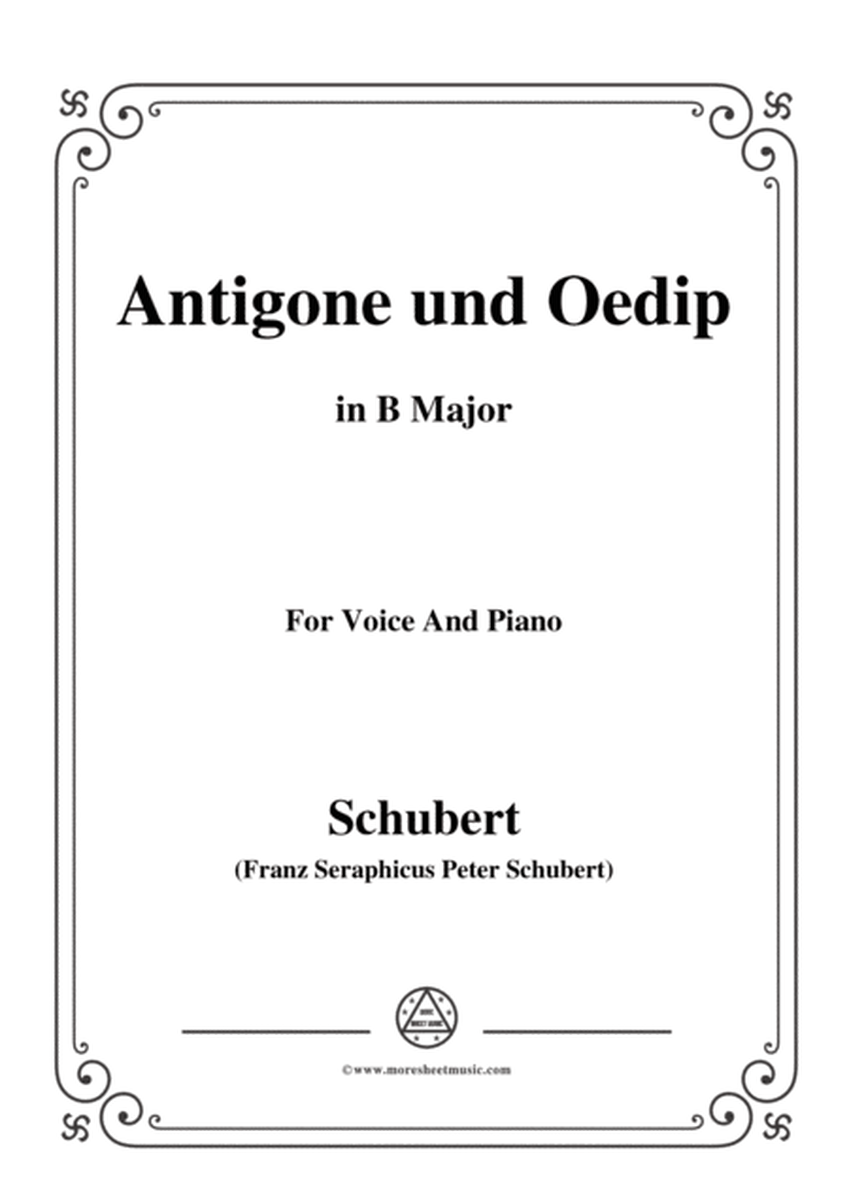 Schubert-Antigone und Oedip,Op.6 No.2,in B Major,for Voice&Piano image number null
