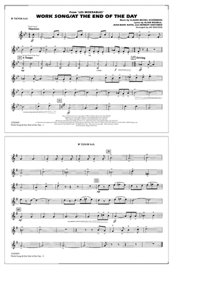 Book cover for Work Song/At the End of the Day (Les Misérables) (arr. Jay Bocook) - Bb Tenor Sax