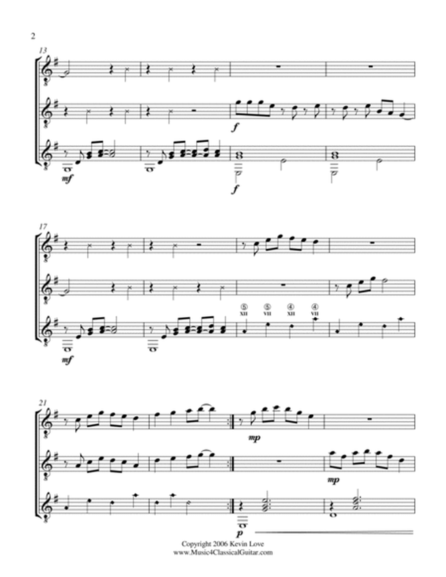 No Worries (Guitar Trio) - Score and Parts image number null