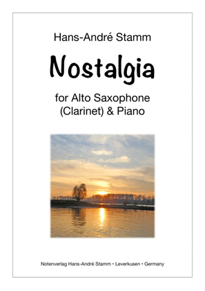 Book cover for Nostalgia for Alto Saxophone (Clarinet) and Piano