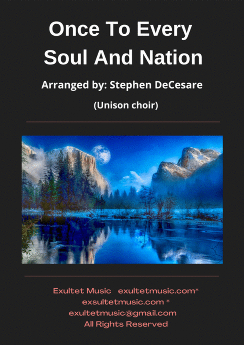Once To Every Soul And Nation (Unison Choir) image number null