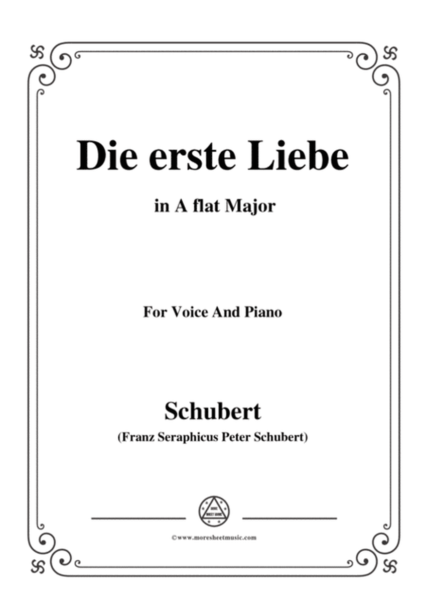 Schubert-Die Erste Liebe,in A flat Major,for Voice and Piano image number null