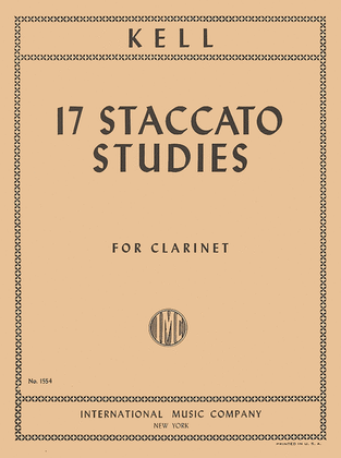 Book cover for 17 Staccato Studies for Clarinet