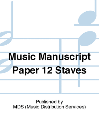 Book cover for Music manuscript paper 12 staves