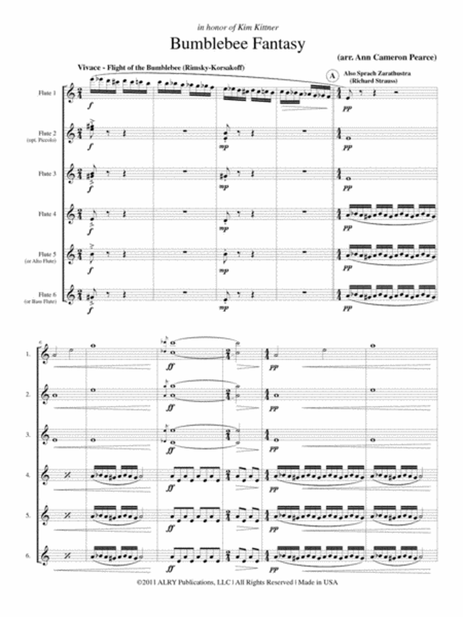 Bumblebee Fantasy for Flute Choir