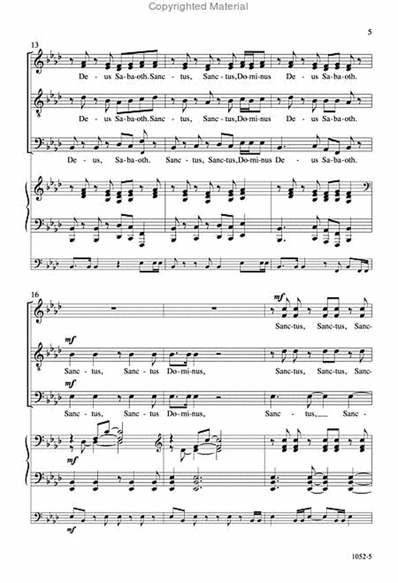 Sanctus - SATB Octavo image number null