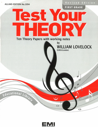 Book cover for Test Your Theory Grade 1