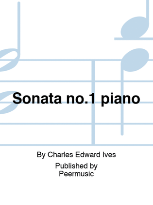 Book cover for Sonata no.1 piano