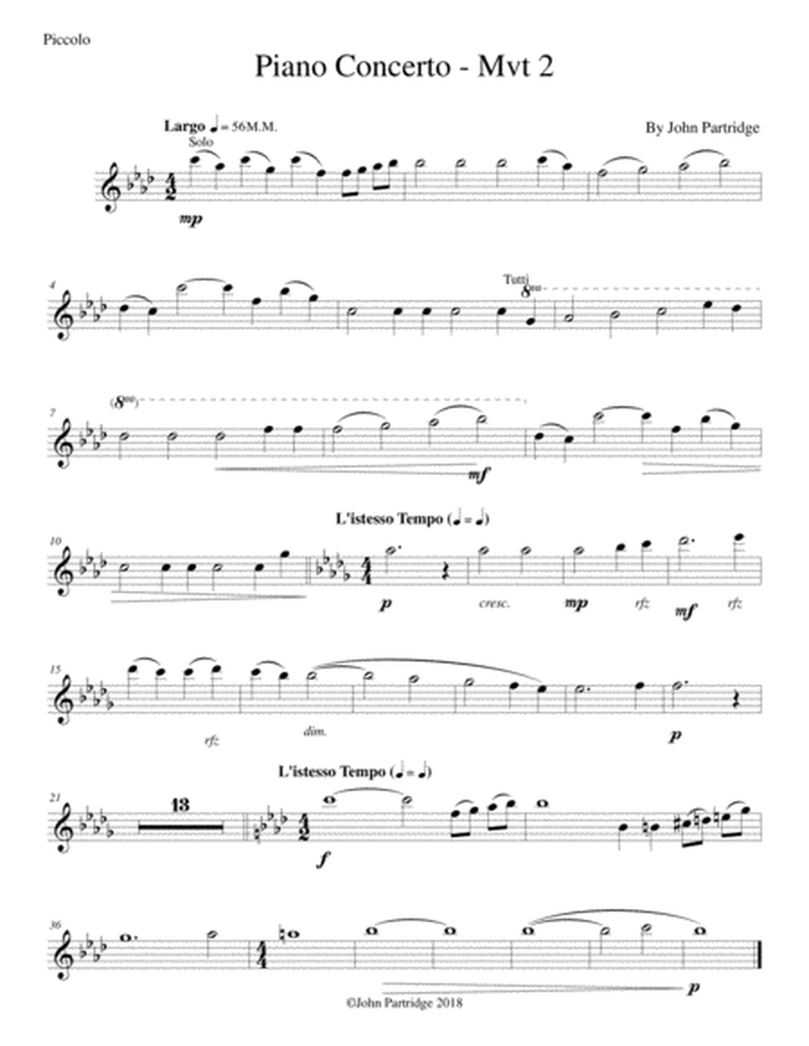 Concerto for Piano and Symphonic Band - Set of Band Parts