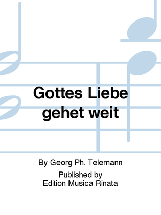 Book cover for Gottes Liebe gehet weit