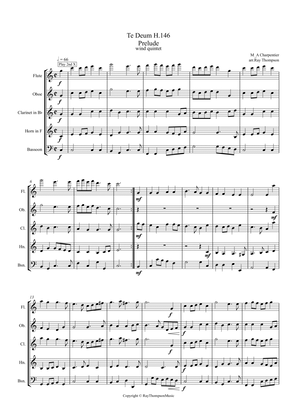 Book cover for Charpentier: Te Deum H.146 Prelude - wind quintet