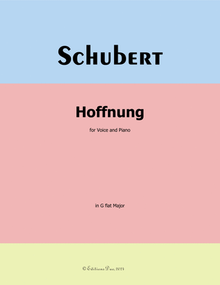 Book cover for Hoffnung, by Schubert, in G flat Major