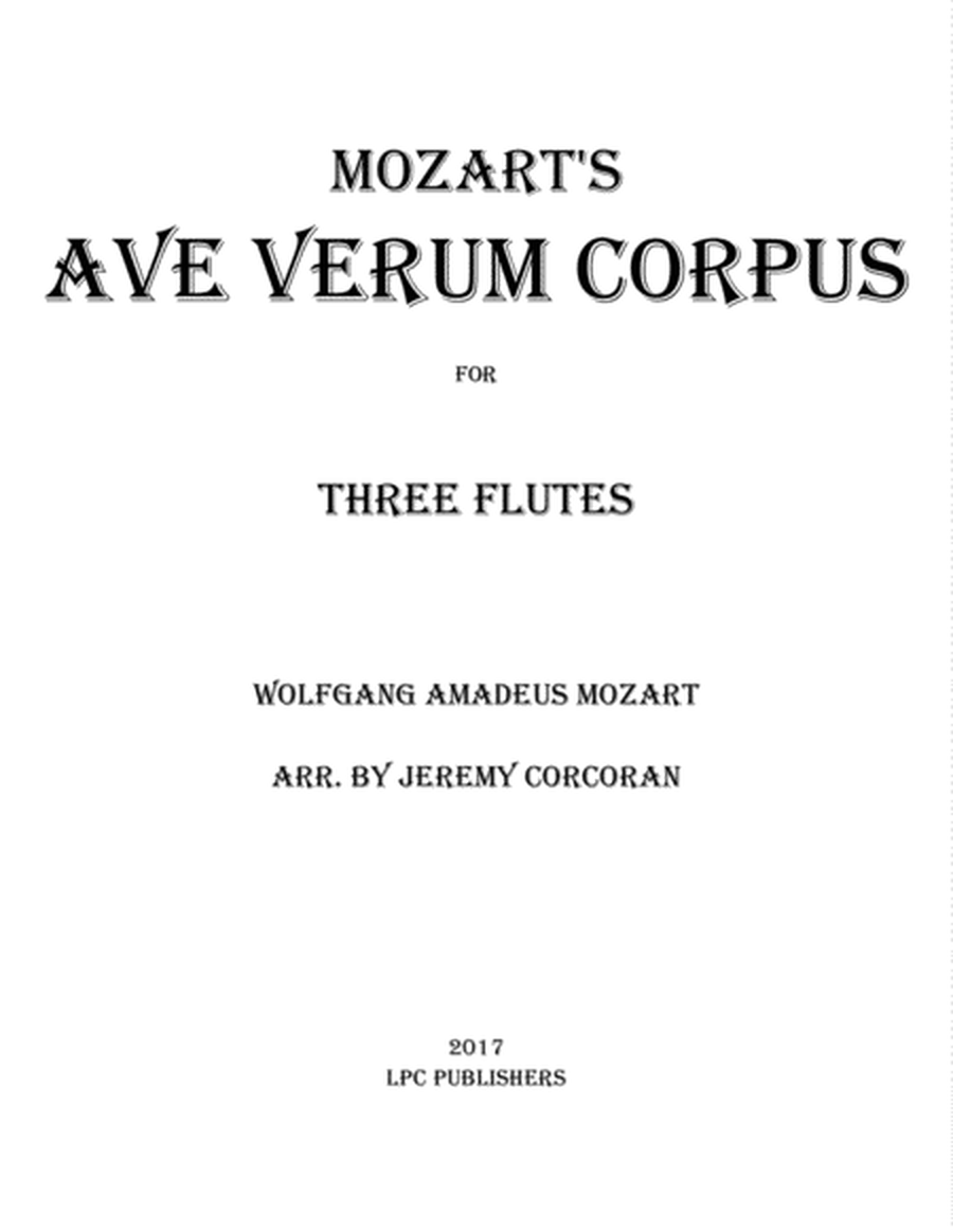 Ave Verum Corpus for Three Flutes image number null