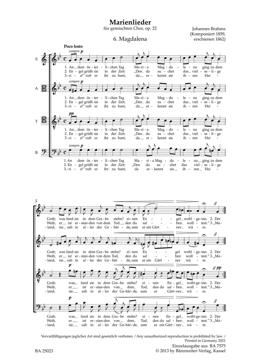 Magdalena, op. 22 no. 6