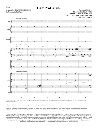 I Am Not Alone (arr. Heather Sorenson) - Full Score