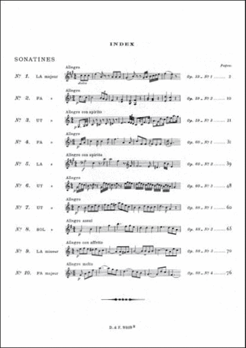 Sonatines Vol. 2 Piano (Op59 Op 60 Op 88