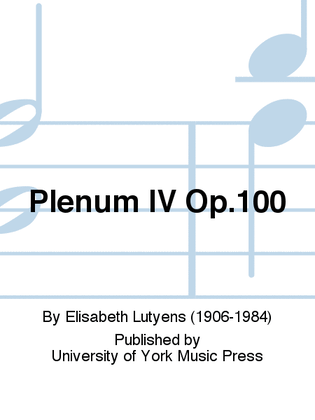 Book cover for Plenum IV Op.100