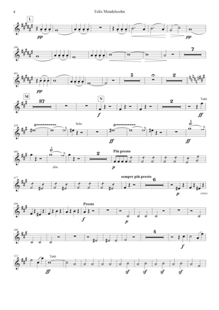 Mendelssohn: Violin Concerto in E Minor, Op. 64 Clarinet in Bb II (transposed part)