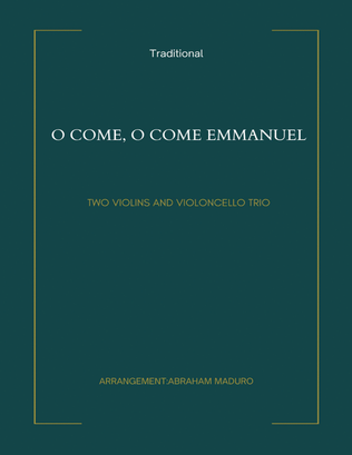 Book cover for O Come O Come Emmanuel Two Violins and Cello Trio