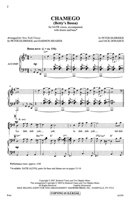 Chamego (Betty's Bossa) (arr. Darmon Meader and Peter Eldridge)