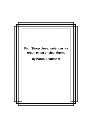 Book cover for Four Sharp Lines: variations on an original theme