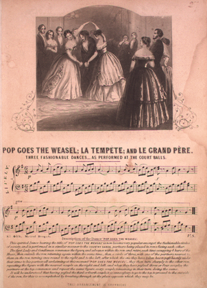 Book cover for Pop Goes the Weasel; La Tempete; and Le Grand Pere. Three Fashionable Dances