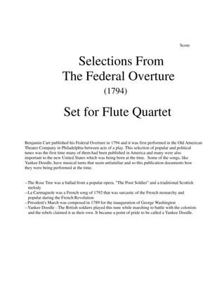 Book cover for 1794! Federal Overture for Flute Quartet