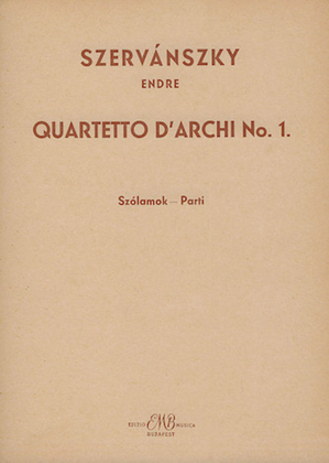 Book cover for String Quartet No. 1