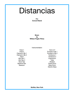 Book cover for Distancias For Concert Band