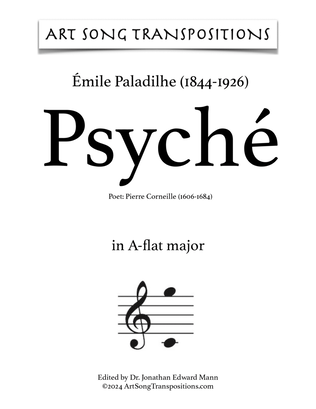 Book cover for PALADILHE: Psyché (transposed to A-flat major, G major, and G-flat major)