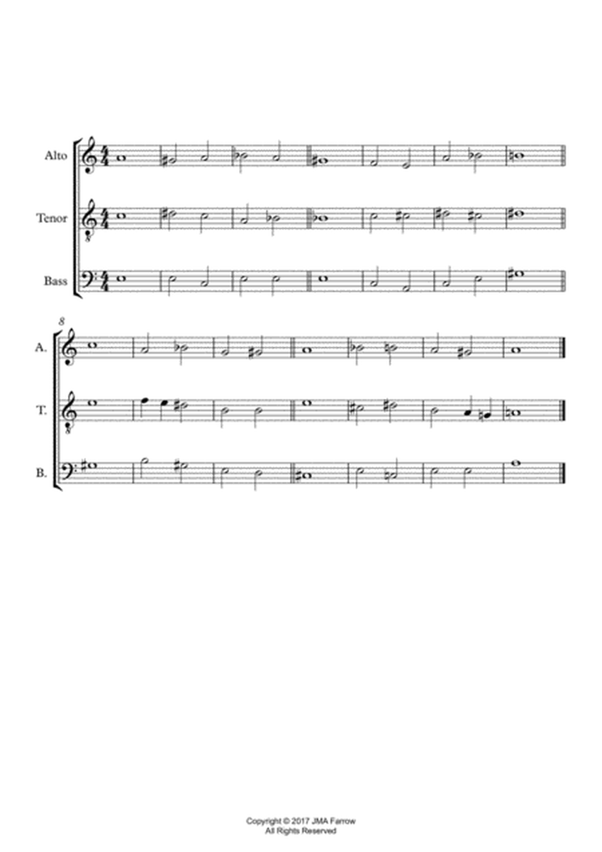 4 Psalm Chants - A minor, Eb Major, G major and E major