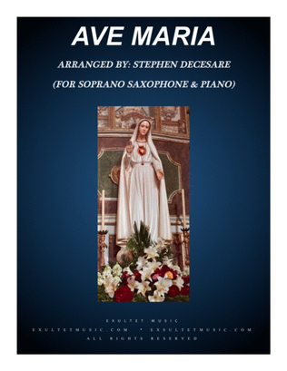 Book cover for Ave Maria (for Soprano Saxophone - Piano accompaniment)