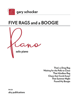 Book cover for Five Rags and a Boogie for Piano
