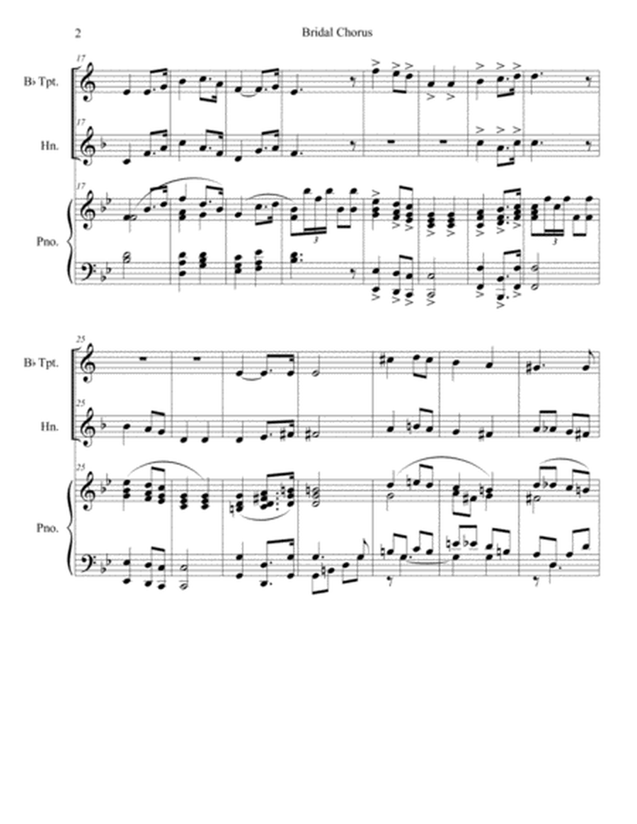 Bridal Chorus (Duet for Bb-Trumpet and French Horn - Piano Accompaniment) image number null