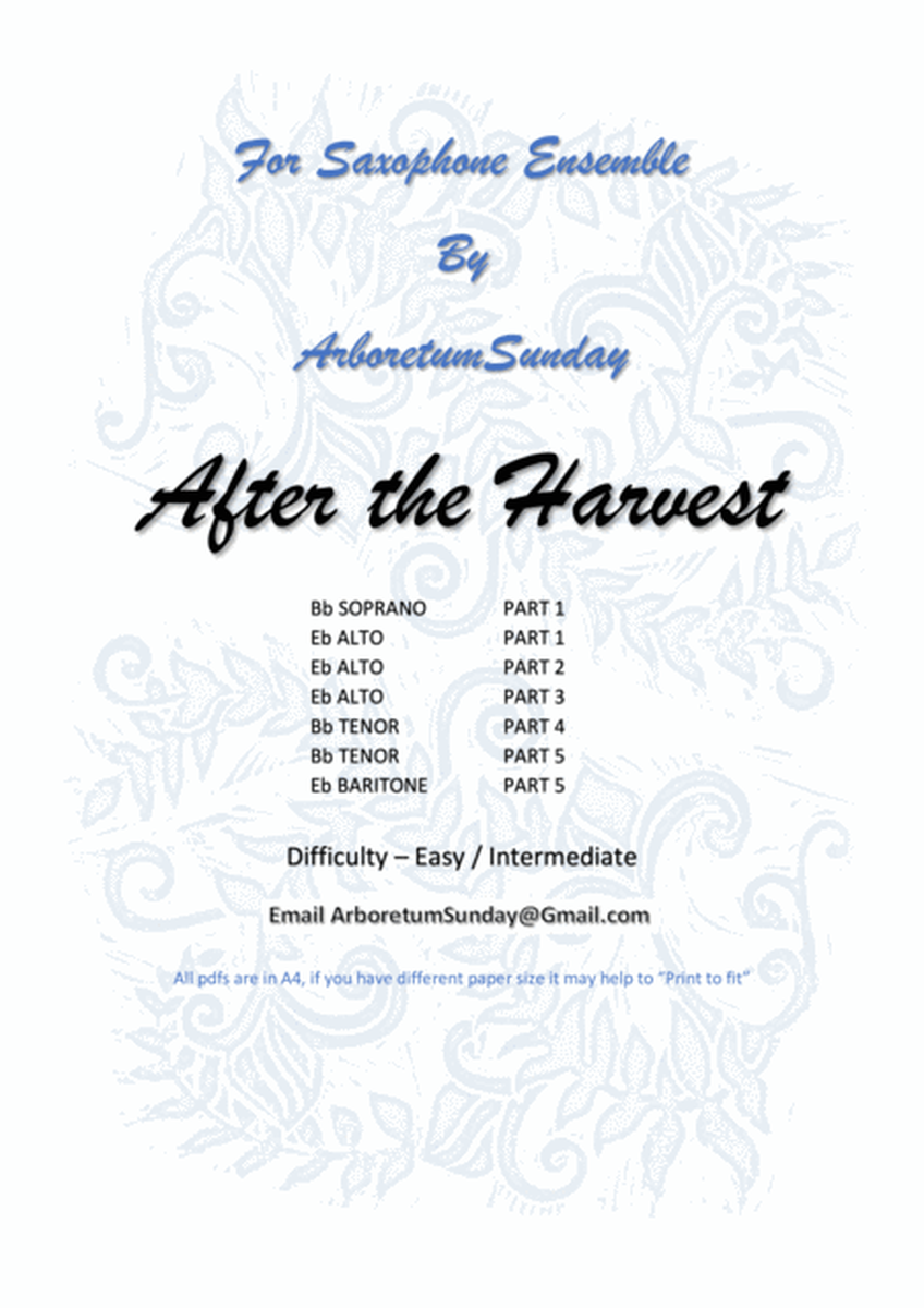After the Harvest Sax Quintet image number null