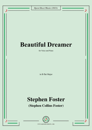 Book cover for S. Foster-Beautiful Dreamer,in B flat Major