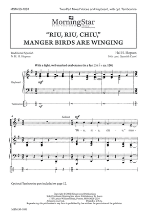 Book cover for Riu, Riu, Chiu, Manger Birds Are Winging (Downloadable)