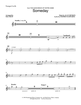 Someday (from The Hunchback Of Notre Dame) (arr. Mac Huff) - Bb Trumpet 1