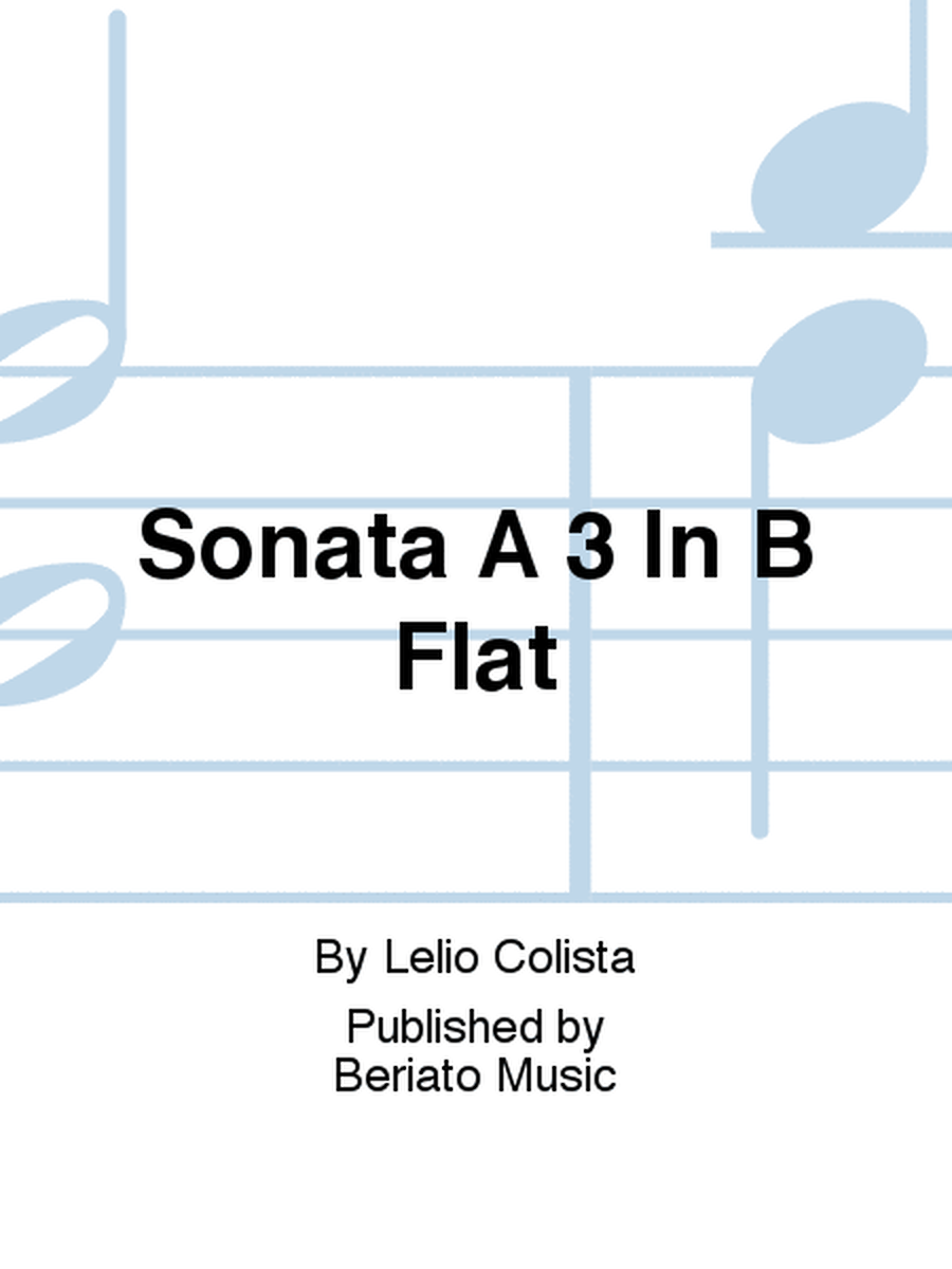 Sonata A 3 In B Flat