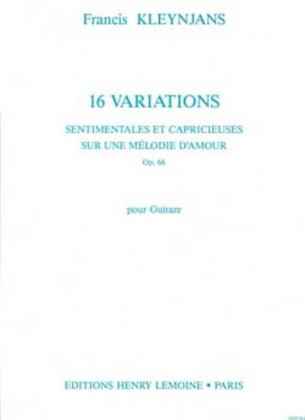 Book cover for Variations sentimentales et capricieuses Op. 66