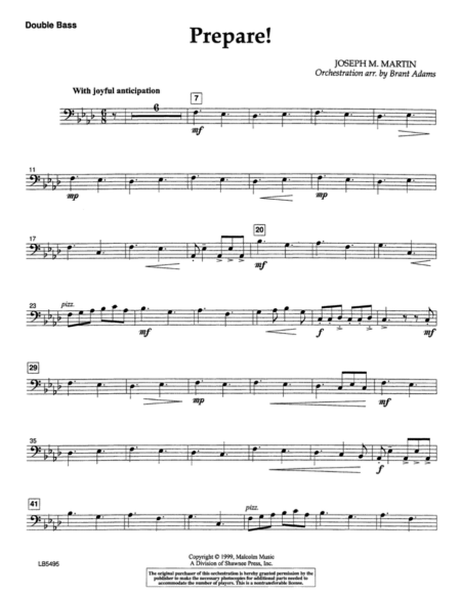 Canticle Of Joy - Double Bass
