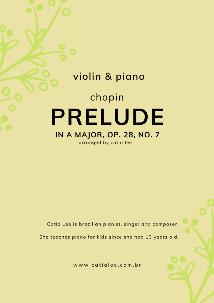 Prelude in A Major - Op 28, n 7 - Chopin for Violin and piano in Bb major image number null