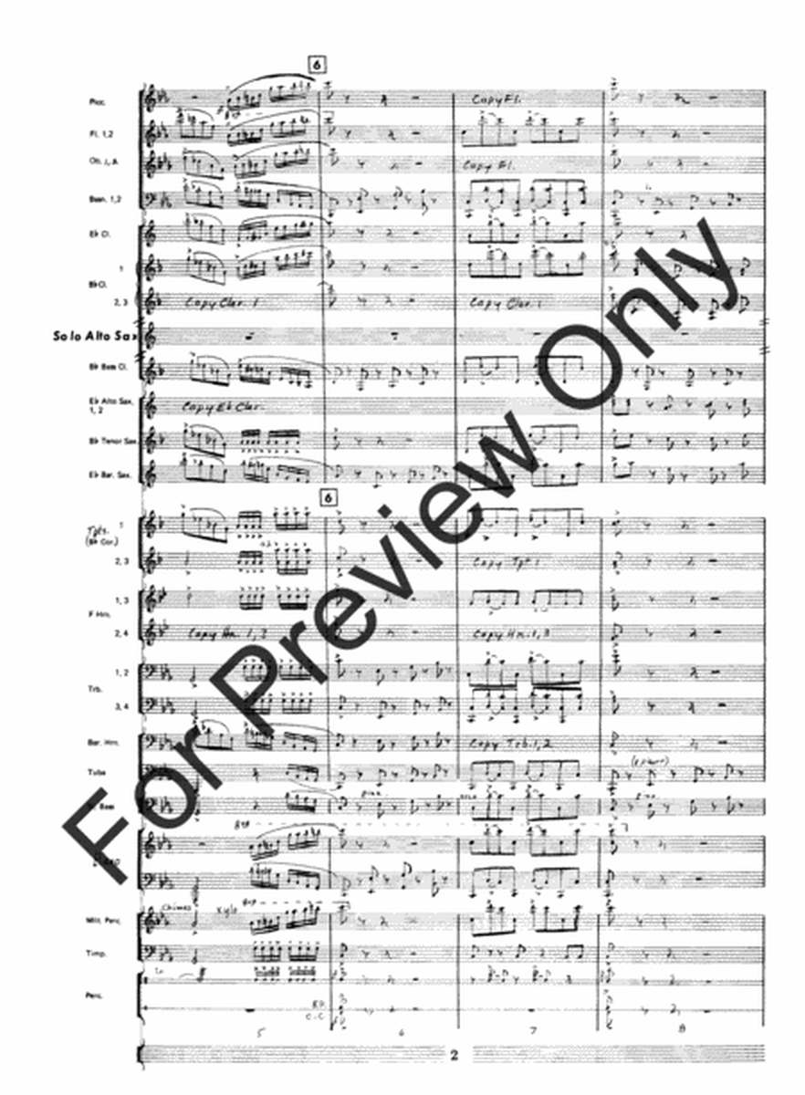 Fantasia For Alto Saxophone Concert Band - Full Score