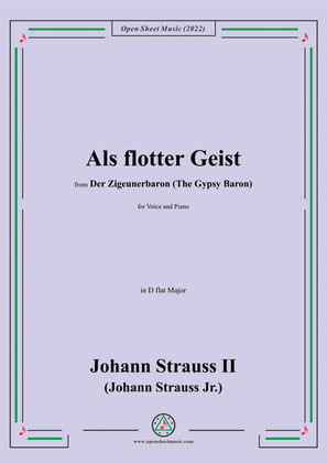 Book cover for Johann Strauss II-Als flotter Geist,in D flat Major